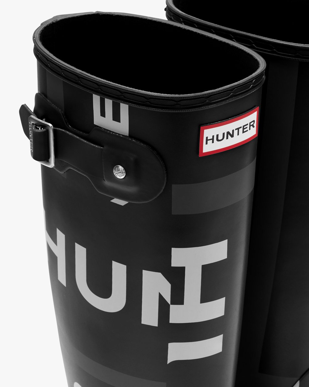 Womens Hunter Original Exploded Logo - Tall Rain Boots Black - 7543-OZTLB